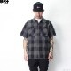 BLUCO BUFFALO CHECK WORK SHIRT S/S (M.GREEN) [143-21-003]