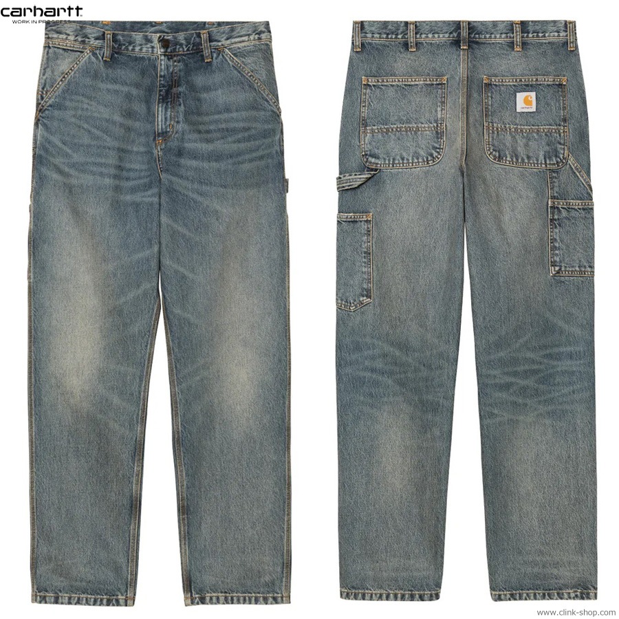 CARHARTT WIP SINGLE KNEE PANT (BLUEWORN USED WASH)
