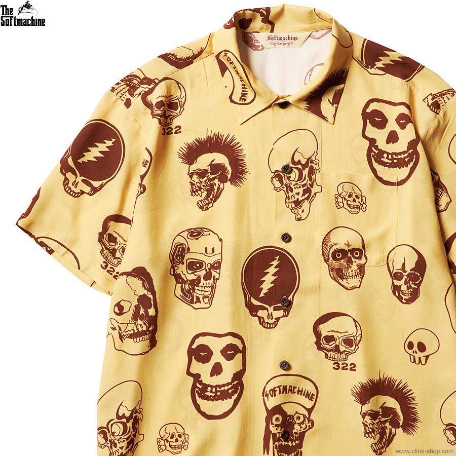 SOFTMACHINE SKULLS SHIRTS S/S (YELLOW)