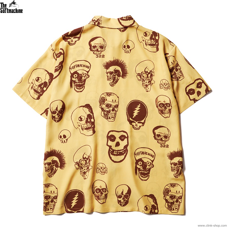 SOFTMACHINE SKULLS SHIRTS S/S (YELLOW)