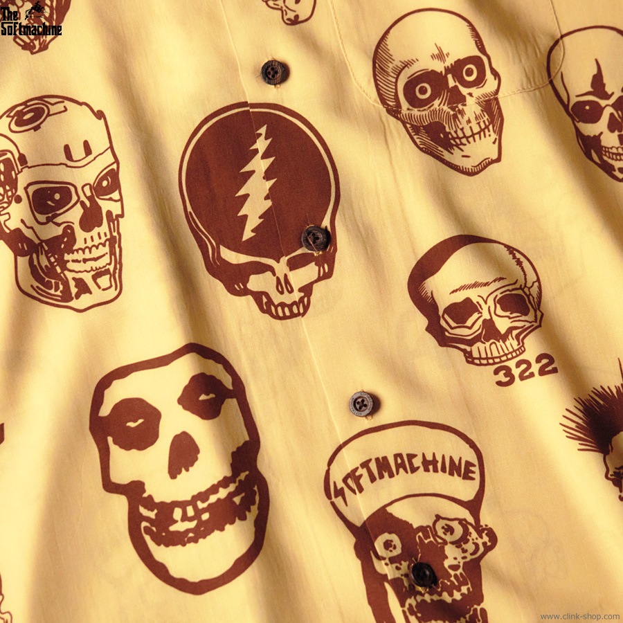 SOFTMACHINE SKULLS SHIRTS S/S (YELLOW)