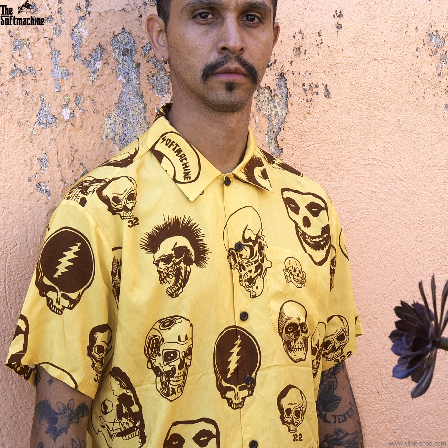 SOFTMACHINE SKULLS SHIRTS S/S (YELLOW)