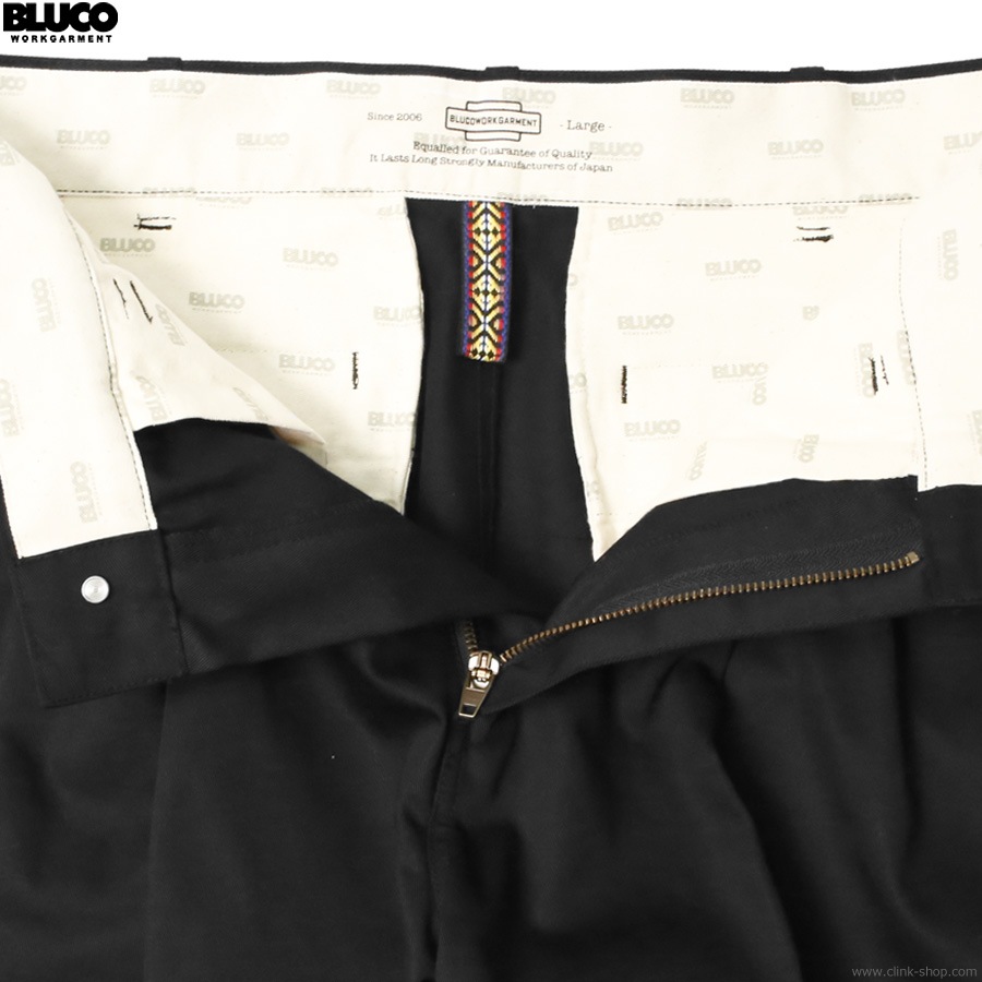 BLUCO 2-TUCK WORK PANTS (BLACK) [151-41-002]