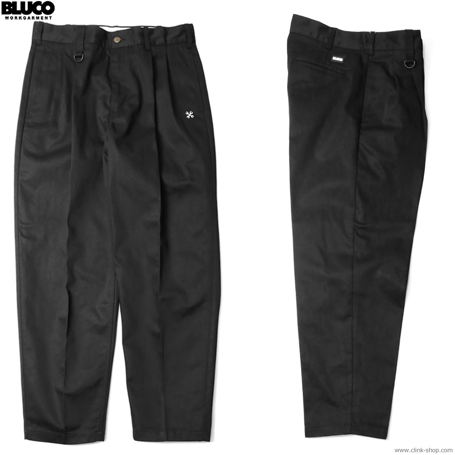 BLUCO 2-TUCK WORK PANTS (BLACK) [151-41-002]