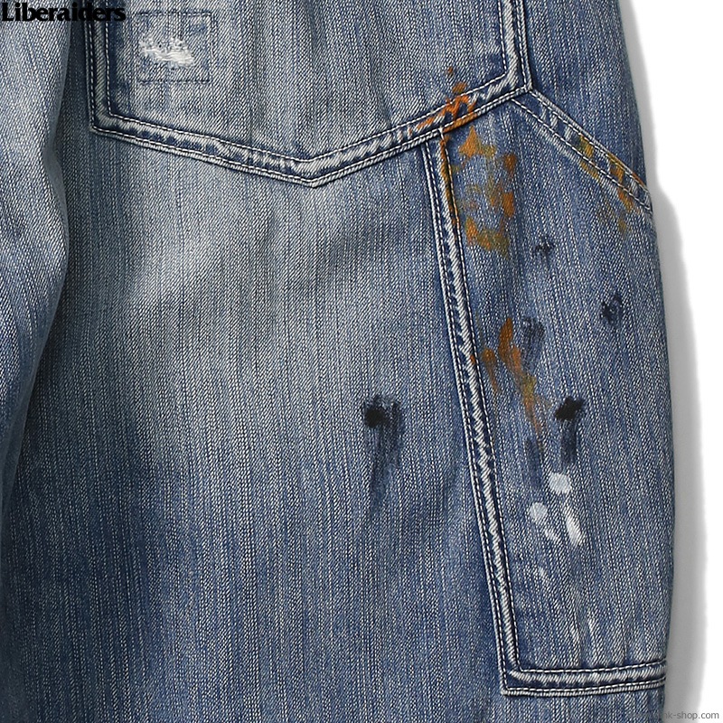 CLINK｜LIBERAIDERS REPAIRED DENIM SARROUEL PANTS (INDIGO