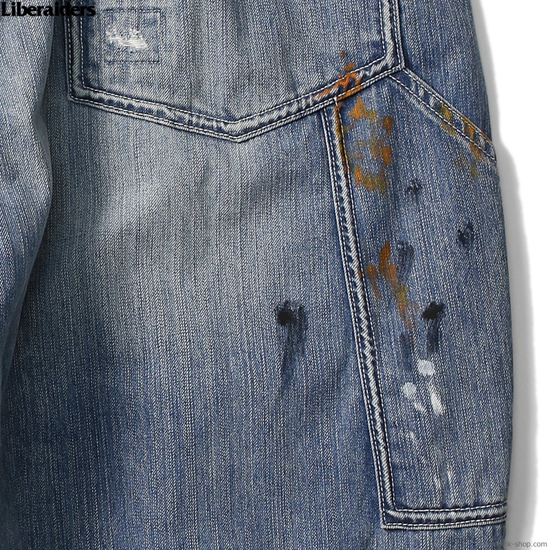 LIBERAIDERS REPAIRED DENIM SARROUEL PANTS (INDIGO) #71703