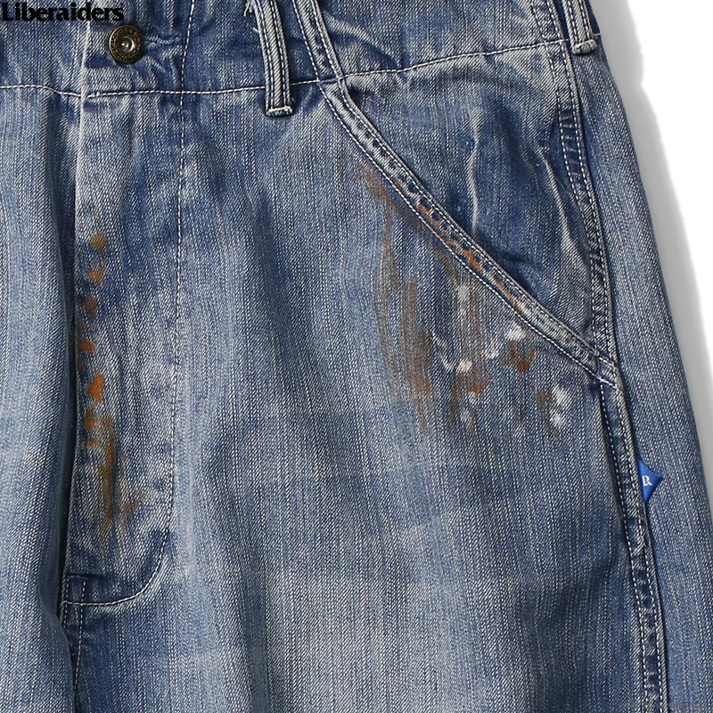LIBERAIDERS REPAIRED DENIM SARROUEL PANTS (INDIGO) #71703