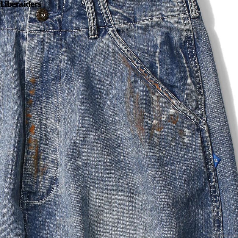 LIBERAIDERS REPAIRED DENIM SARROUEL PANTS (INDIGO) #71703