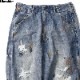 LIBERAIDERS REPAIRED DENIM SARROUEL PANTS (INDIGO) #71703