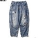 LIBERAIDERS REPAIRED DENIM SARROUEL PANTS (INDIGO) #71703