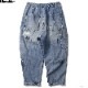 LIBERAIDERS REPAIRED DENIM SARROUEL PANTS (INDIGO) #71703