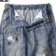 LIBERAIDERS REPAIRED DENIM SARROUEL PANTS (INDIGO) #71703