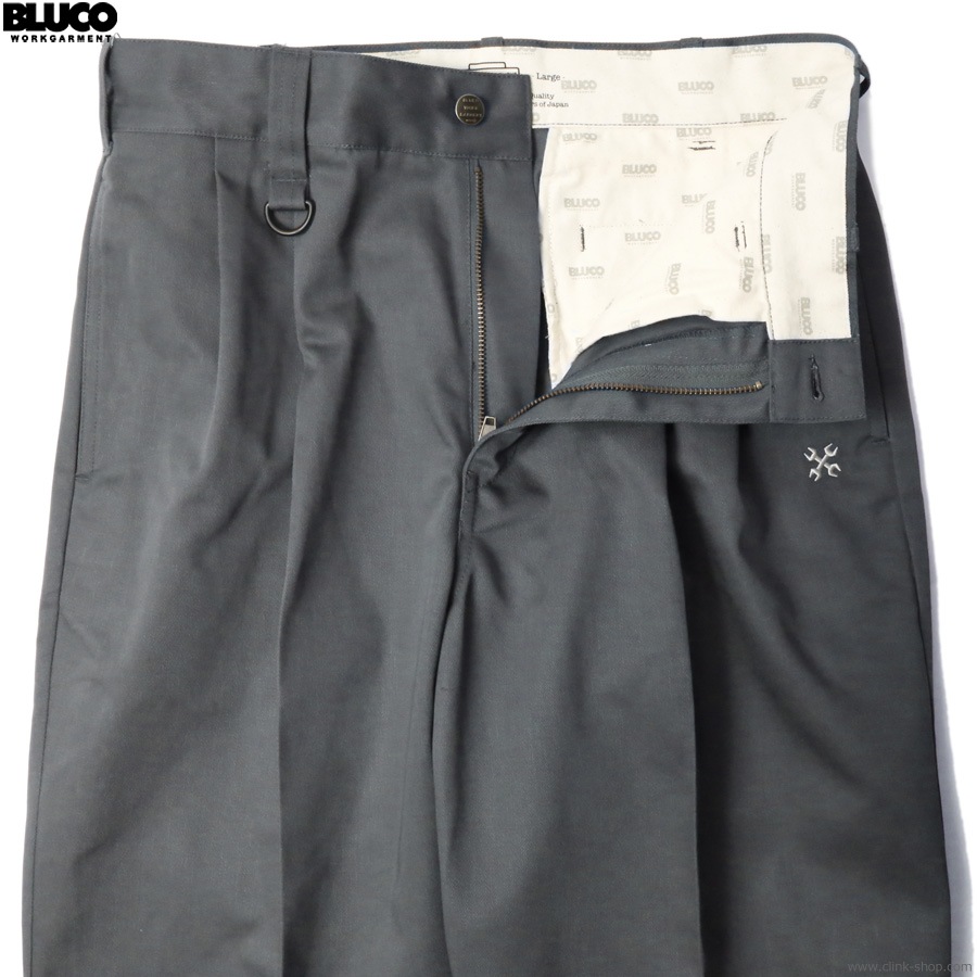 BLUCO 2-TUCK WORK PANTS (GRAY) [151-41-002]