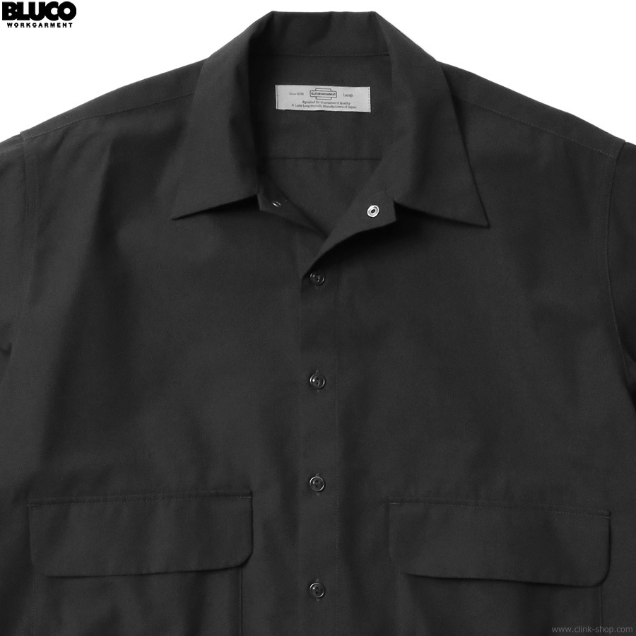 BLUCO BIG POCKET WORK SHIRT S/S (BLACK) [143-21-002]