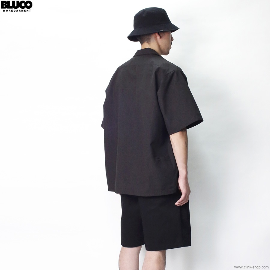 BLUCO BIG POCKET WORK SHIRT S/S (BLACK) [143-21-002]