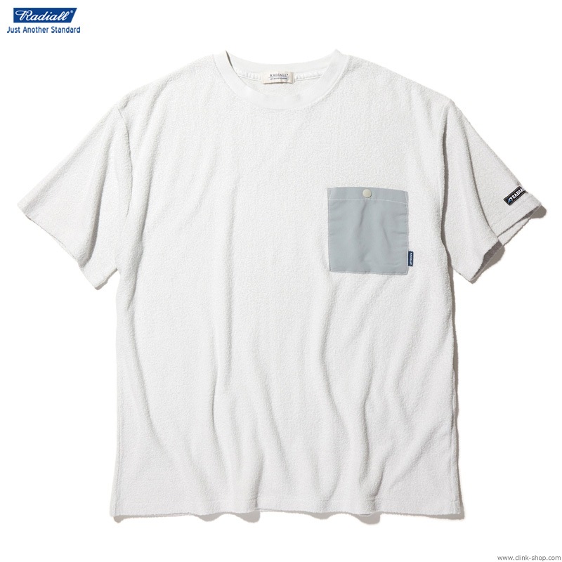 RADIALL BAJA - CREW NECK POCKET T-SHIRT S/S (SNOW WHITE)