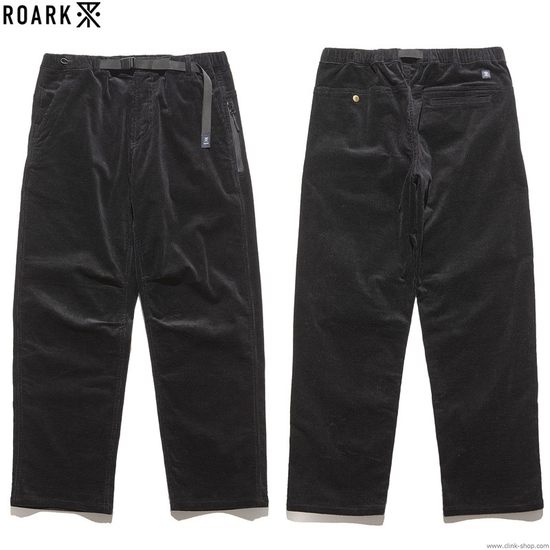 ROARK CORDUROY ST NEW TRAVEL PANTS - RELAX TAPERED (BLACK)
