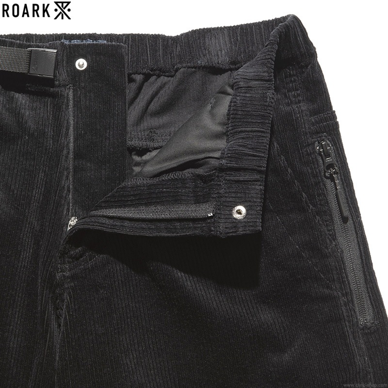 ROARK CORDUROY ST NEW TRAVEL PANTS - RELAX TAPERED (BLACK)