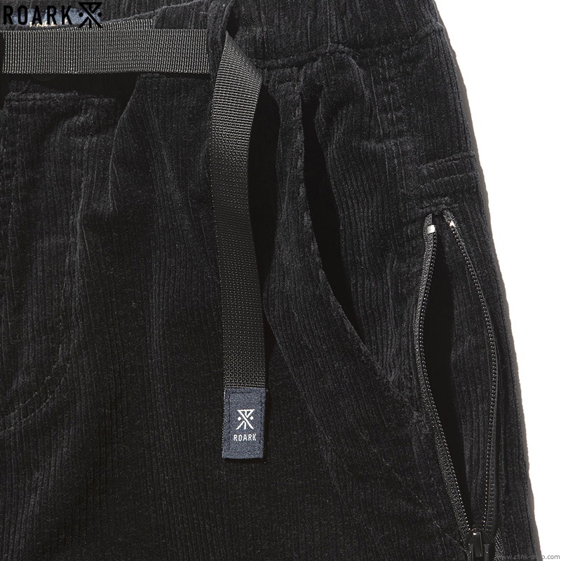 ROARK CORDUROY ST NEW TRAVEL PANTS - RELAX TAPERED (BLACK)