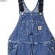 CARHARTT WIP BIB OVERALL (BLUE STONE WASHED)