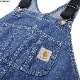 CARHARTT WIP BIB OVERALL (BLUE STONE WASHED)