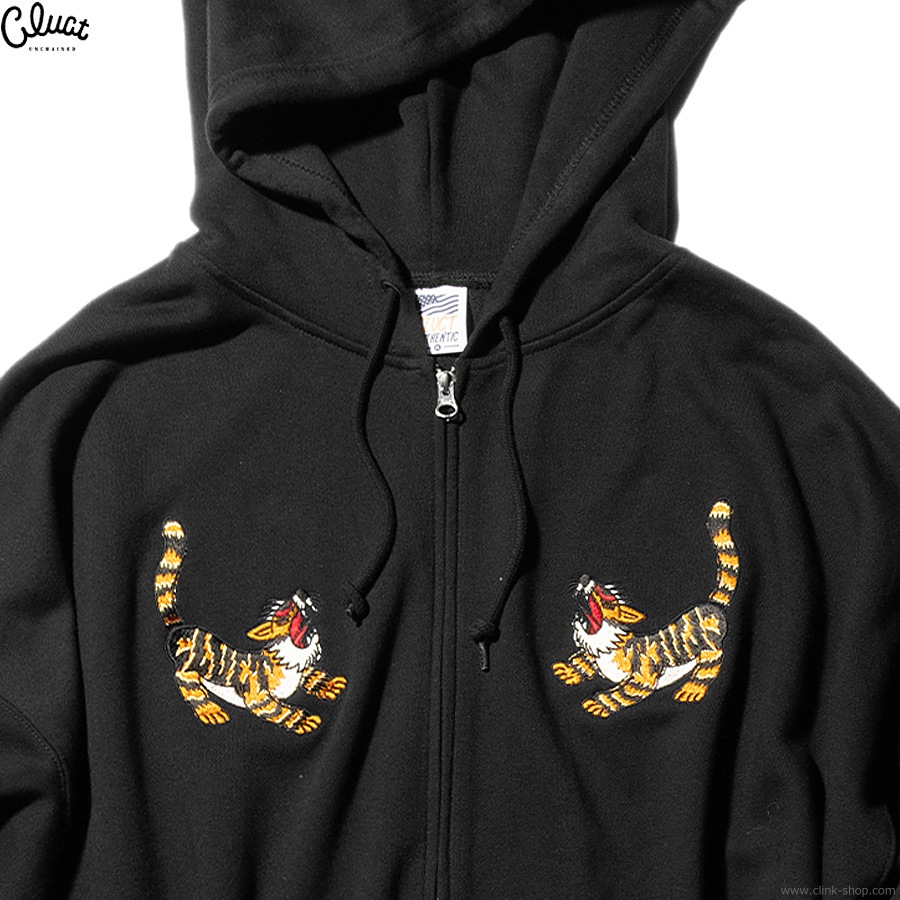 CLINK｜CLUCT TIGER [ZIP HOODIE] (BLACK) #04745｜東京・吉祥寺