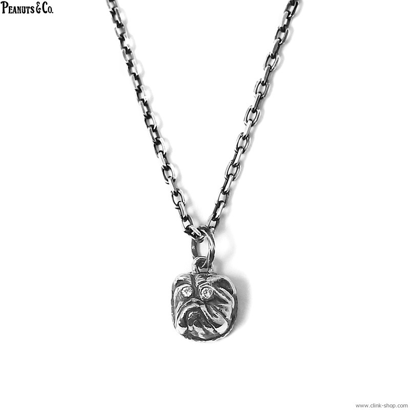 PEANUTS & CO. SMALL BULL IN DIAMOND + NECKLACE (SILVER)