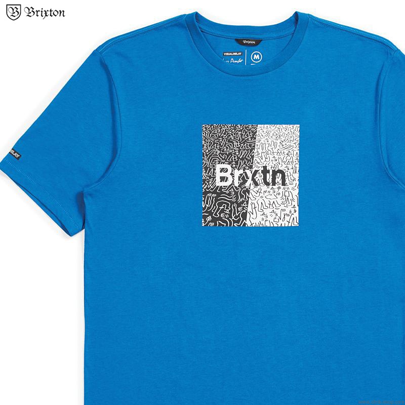 BRIXTON CROWD ART S/S TEE (ROYAL)