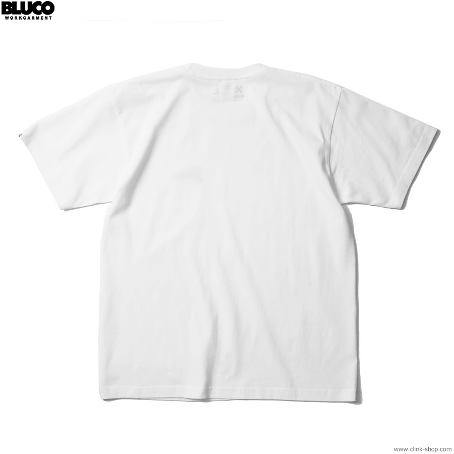 BLUCO PRINT TEE -Logo- (WHITE-NAVY) [1201-3A09]