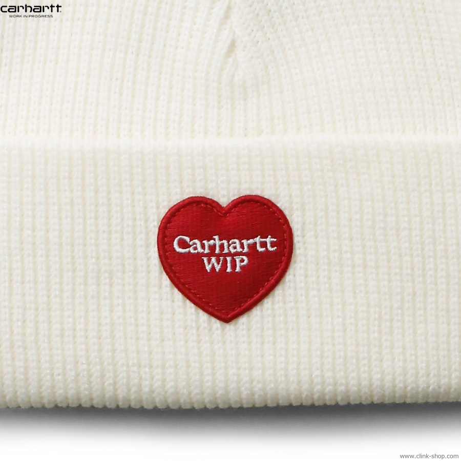 CARHARTT WIP HEART PATCH BEANIE (WAX)