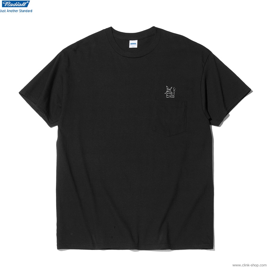 RADIALL CHOKE ON SMOKE - CREW NECK T-SHIRT S/S (BLACK) [RAD-24SS-TEE007]