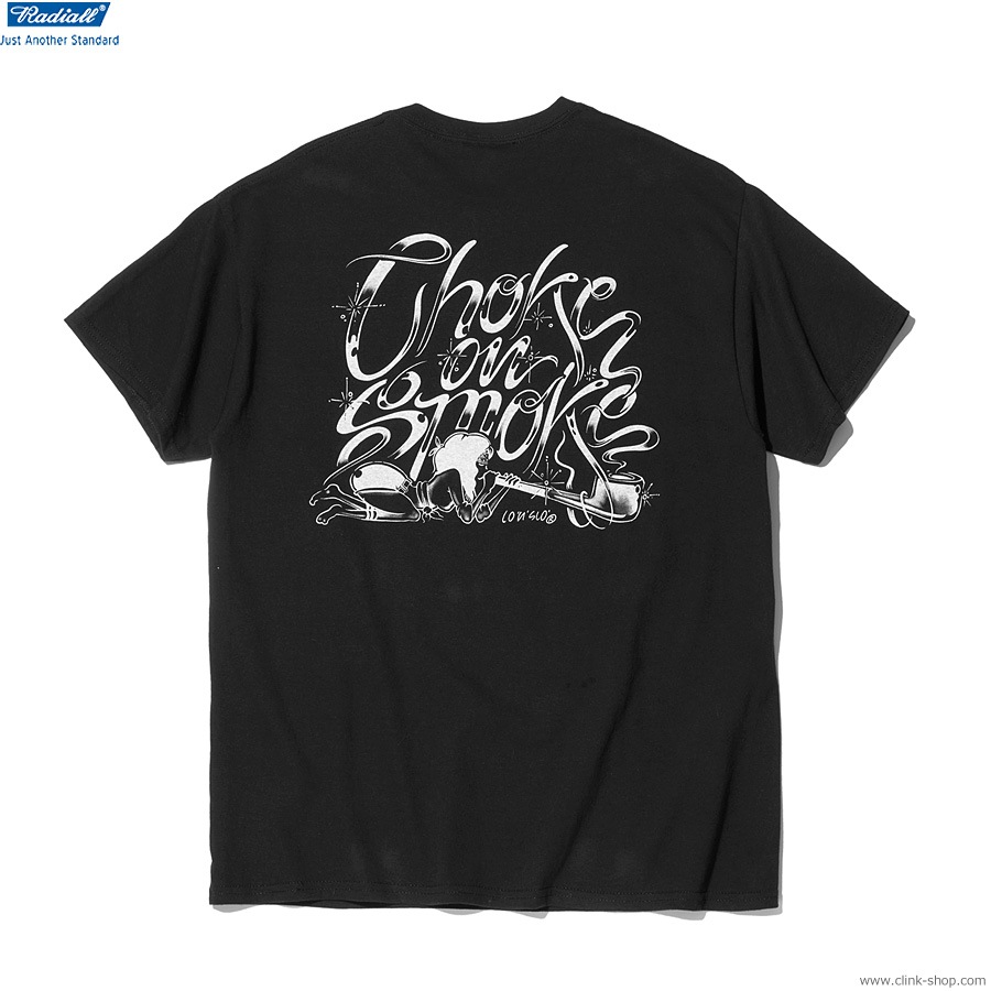 RADIALL CHOKE ON SMOKE - CREW NECK T-SHIRT S/S (BLACK) [RAD-24SS-TEE007]