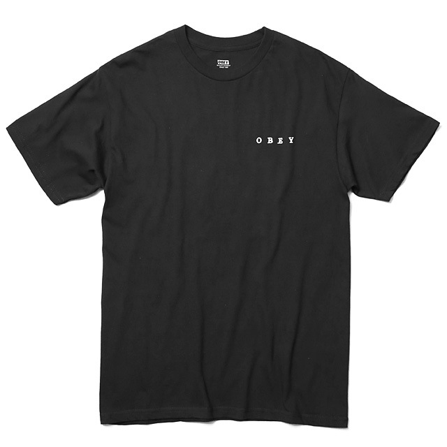 OBEY PREMIUM TEE "FIGHT WITH WORDS" (BLACK) [ARTIST SERIES:RAVI ZUPA]