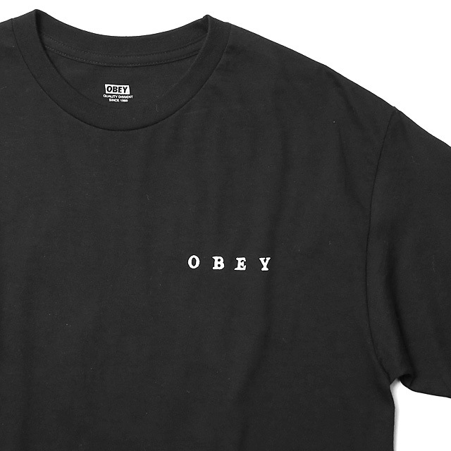 OBEY PREMIUM TEE "FIGHT WITH WORDS" (BLACK) [ARTIST SERIES:RAVI ZUPA]