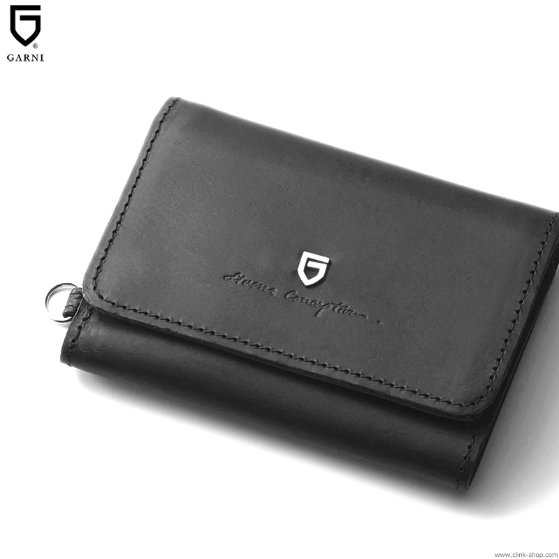 GARNI SIGN THREE FOLD WALLET - BLACK [GL20004]