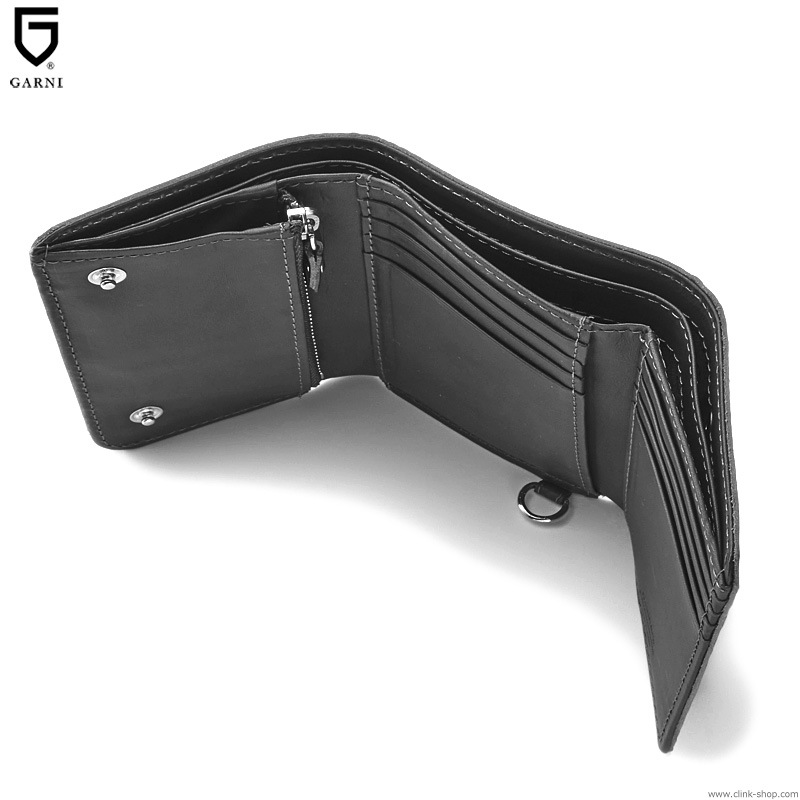 GARNI SIGN THREE FOLD WALLET - BLACK [GL20004]