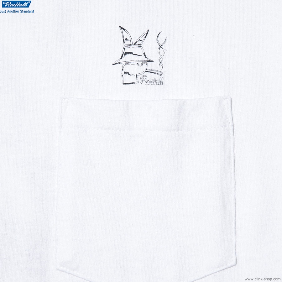 RADIALL CHOKE ON SMOKE - CREW NECK T-SHIRT S/S (WHITE) [RAD-24SS-TEE007]