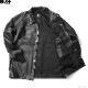 BLUCO LEATHER COACH JACKET (BLACK) [147-31-008]