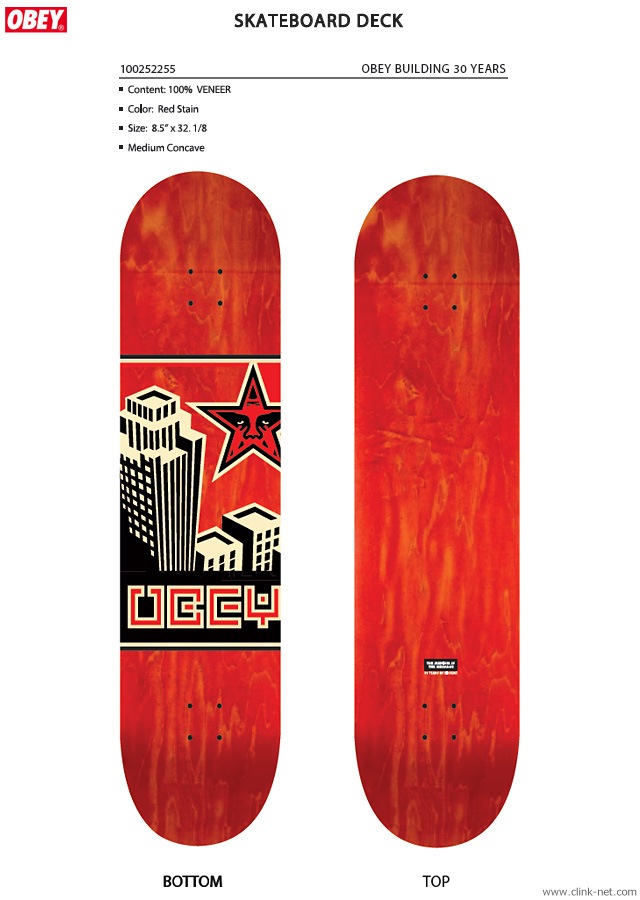 CLINK｜OBEY SKATEBOARD DECK 