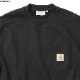 CARHARTT WIP POCKET SWEAT SHIRT (BLACK GARMENT WASHED)