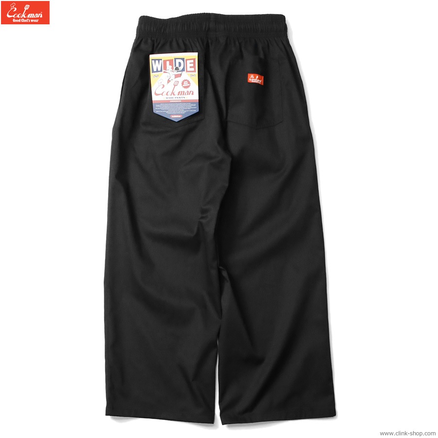 COOKMAN WIDE CHEF PANTS BLACK