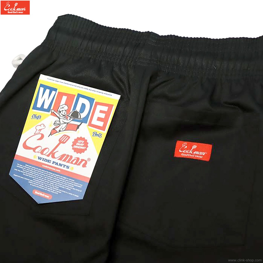COOKMAN WIDE CHEF PANTS BLACK