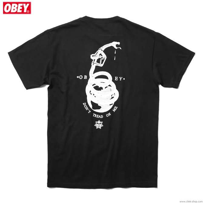 OBEY PREMIUM TEE "DON'T TREAD ON ME" (BLACK) [ARTIST SERIES:RAVI ZUPA]