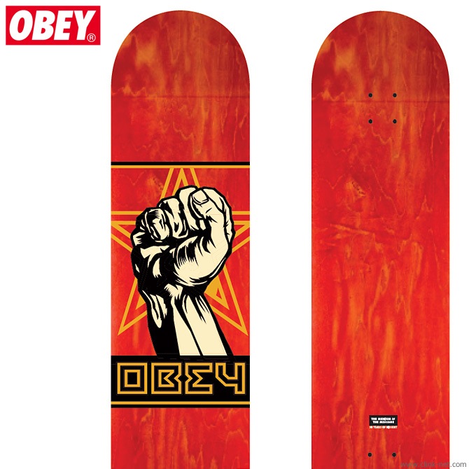 OBEY SKATEBOARD DECK "OBEY FIST 30YEARS"