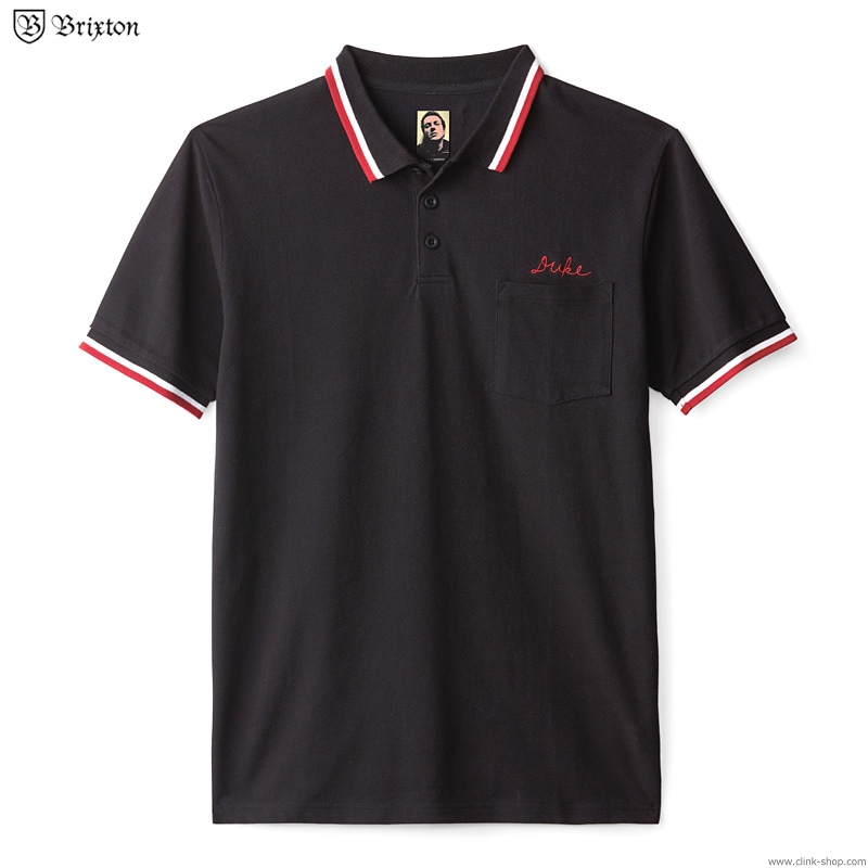 CLINK｜BRIXTON DUKE S/S POLO KNIT (BLACK) [BRIXTON×STRUMMER]｜東京