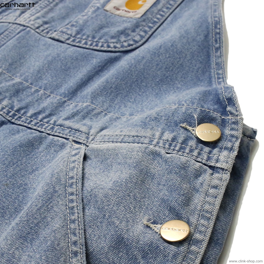 CARHARTT WIP BIB OVERALL (BLUE LIGHT TRUE WASHED)