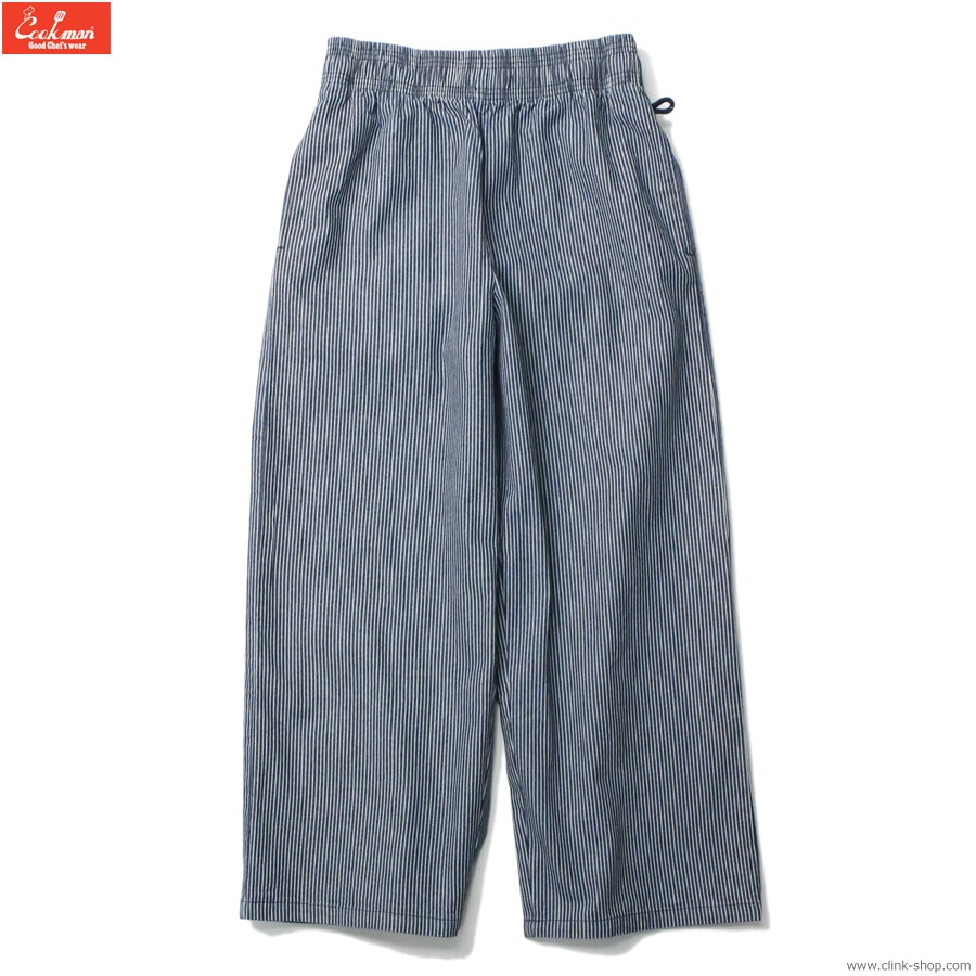 COOKMAN WIDE CHEF PANTS HICKORY NAVY