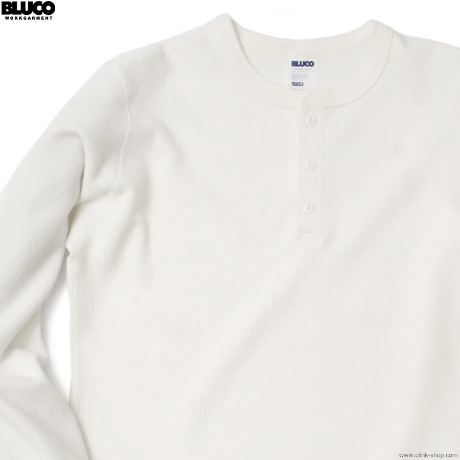 BLUCO HENRY NECK THERMAL SHIRT (WHITE) [155-12-020]