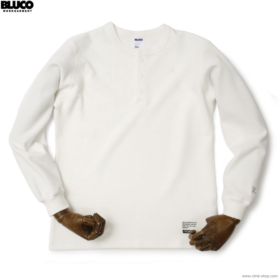 BLUCO HENRY NECK THERMAL SHIRT (WHITE) [155-12-020]