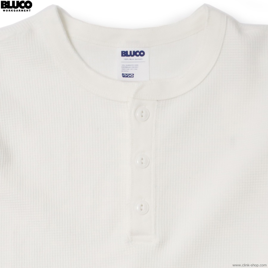 BLUCO HENRY NECK THERMAL SHIRT (WHITE) [155-12-020]